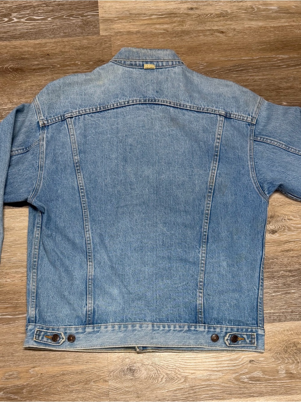 Esprit Vintage 80s/90s Blue Mens Size Medium Trucker Jean Jacket - Picture 12 of 16